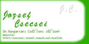 jozsef csecsei business card